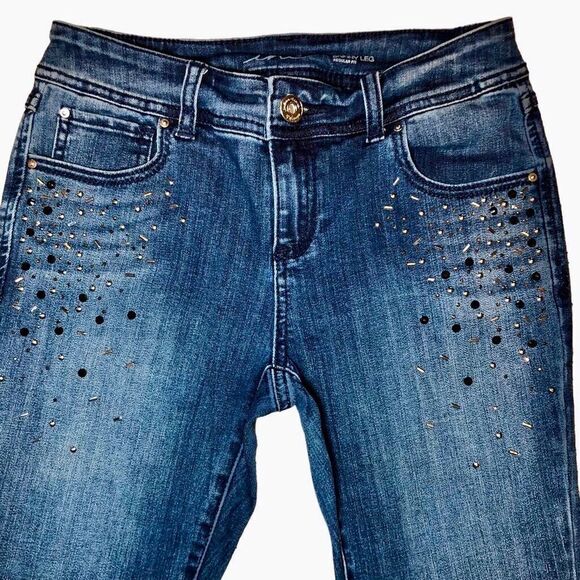 INC International Concepts Regular Fit Skinny Leg Jeans in Blue Wash Women’s 4P - Picture 3 of 11